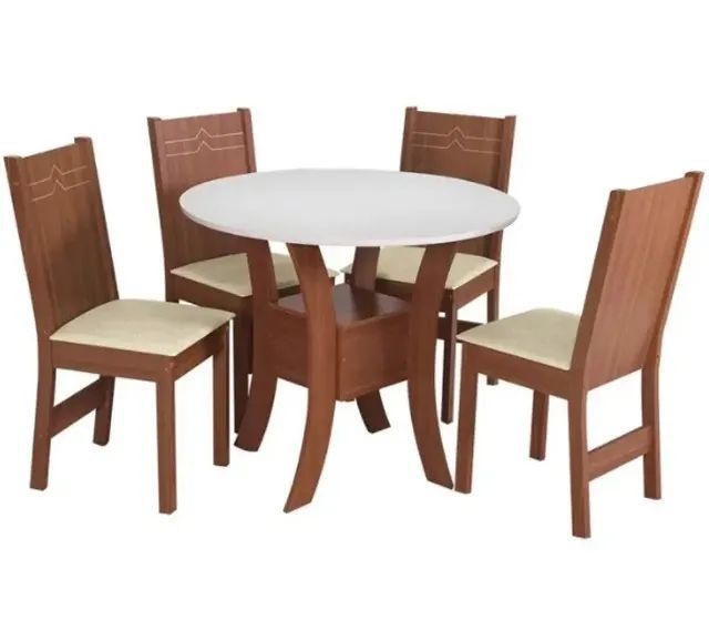 conjunto de mesa com 4 cardeiras 