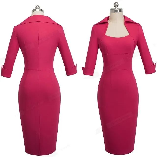 Vestido Midi Manga 3/4  - Foto 4