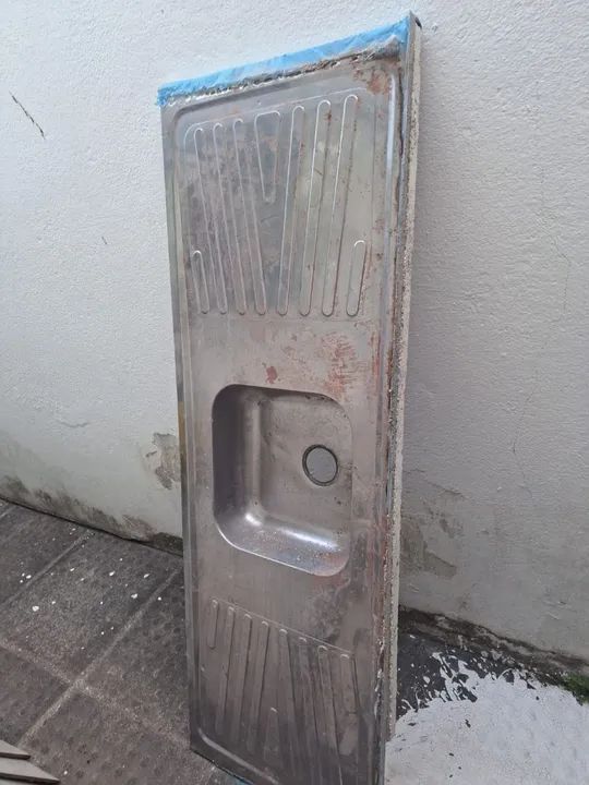 Cuba de cozinha em aço inox usada - Foto 2