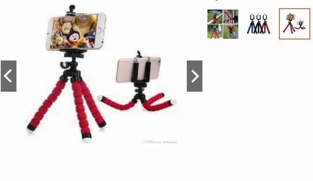 Mini Tripé Universal Flexível Suporte Celular Câmera Regulável Polvo Apoio Mesa - Foto 2