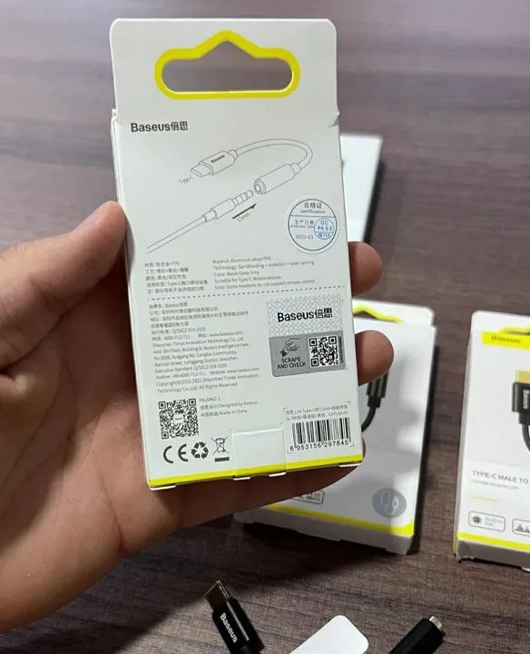 Adaptador Para Fones de Ouvido Baseus Tipo-c p/ Fone P2 3.5mm - Foto 4