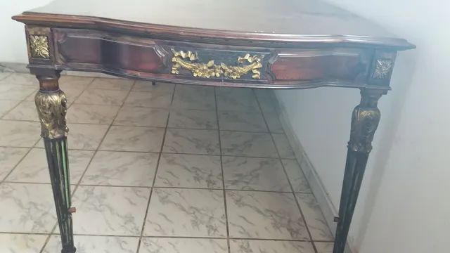 Mesa madeira maciça década de 60 - Foto 4