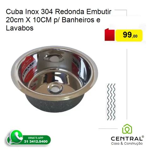 Cuba Inox Redonda 20x20x10 