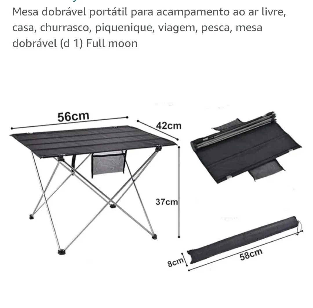 Mesa dobrável portátil para acampamento