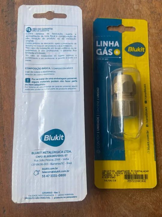 Adaptador para Instalação de Gás 1/2 (Rosca Fêmea) - 3/8 (Interno) - Foto 4