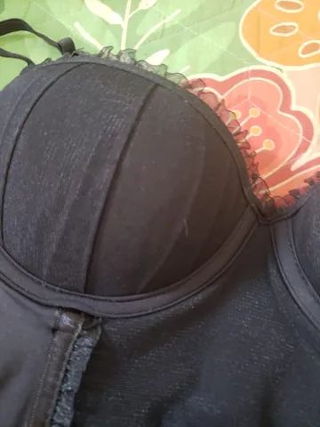 Corset de tule e renda preta - Tamanho 36/P