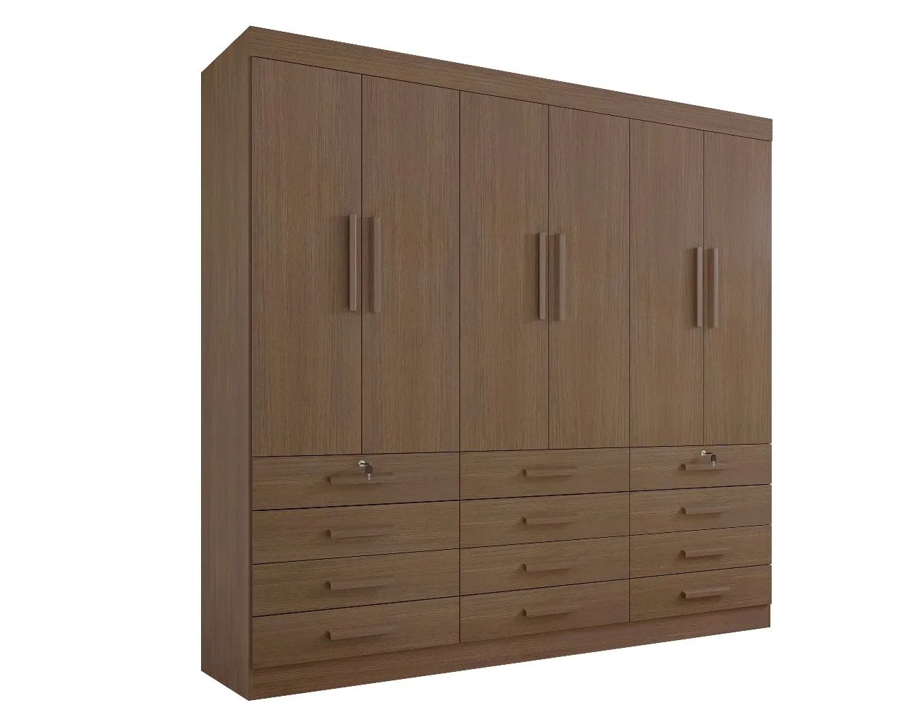 Guarda-Roupa Amadeirado com Gavetas !!! L437m