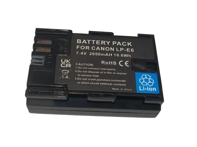 Bateria Lp-E6 Lp-E6n Câmera Canon 6D 69D 5D Mark Iv 5Ds 7D Marki Ii 70D 80D 90D R5 R6 R7