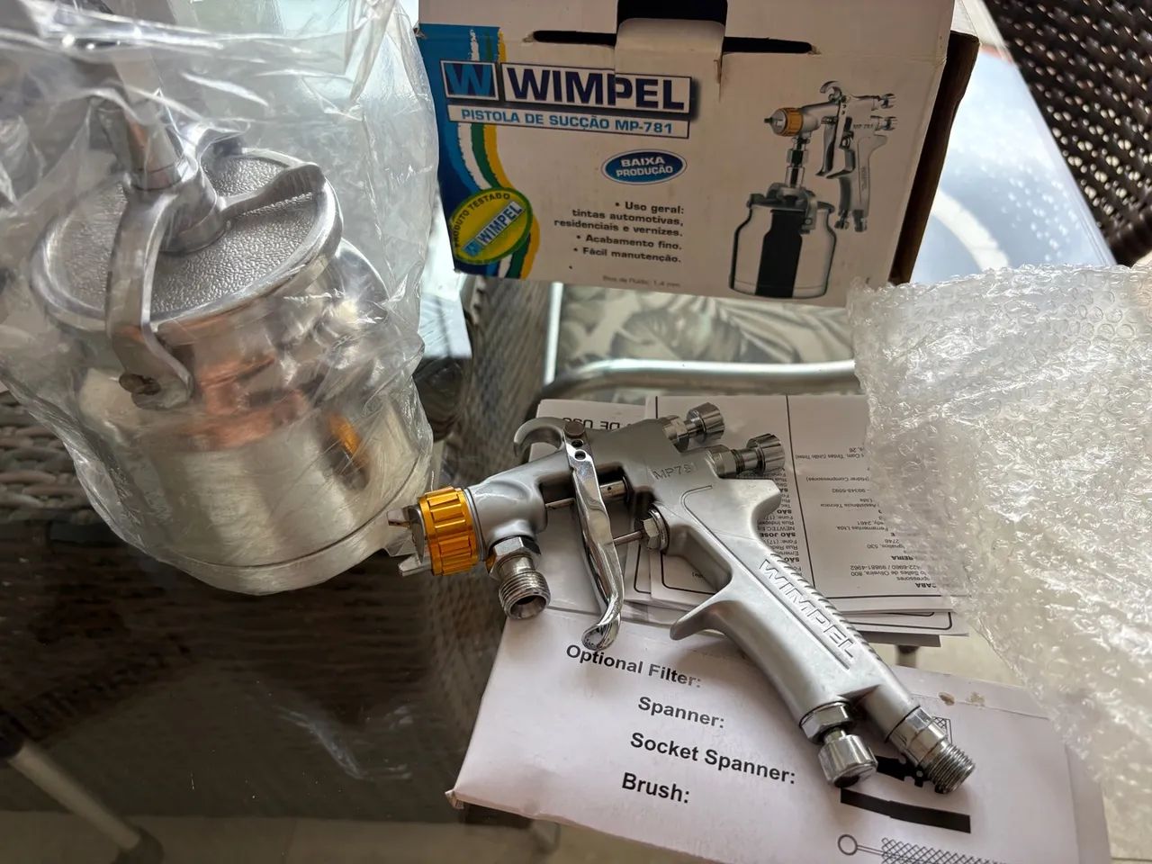 Kit de pintura compressor com pistola e aerógrafo Winpel  - Foto 4