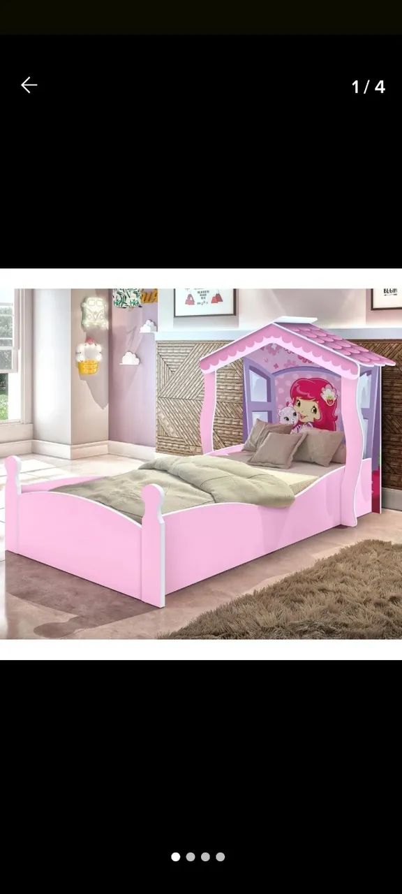 Cama Moranguinho infantil + Colchão 