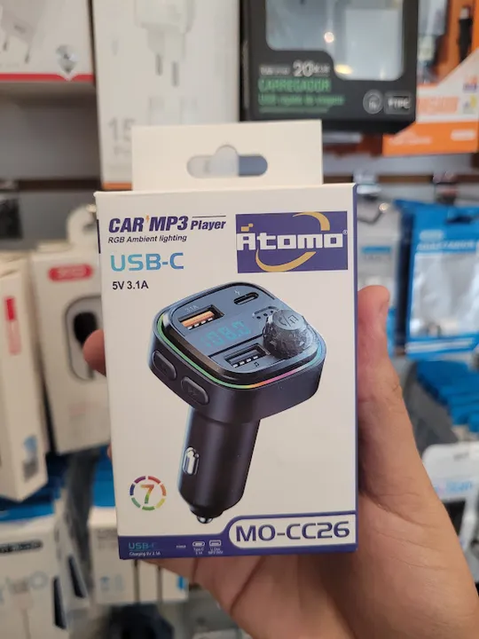 Carregador De Tomada Veicular MP3 MO-CC26 Àtomo -Loja Mega Tudo