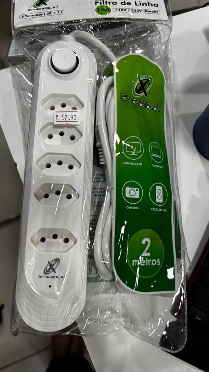 Filtro de Linha X-Cell 2 Metros 5 Tomadas