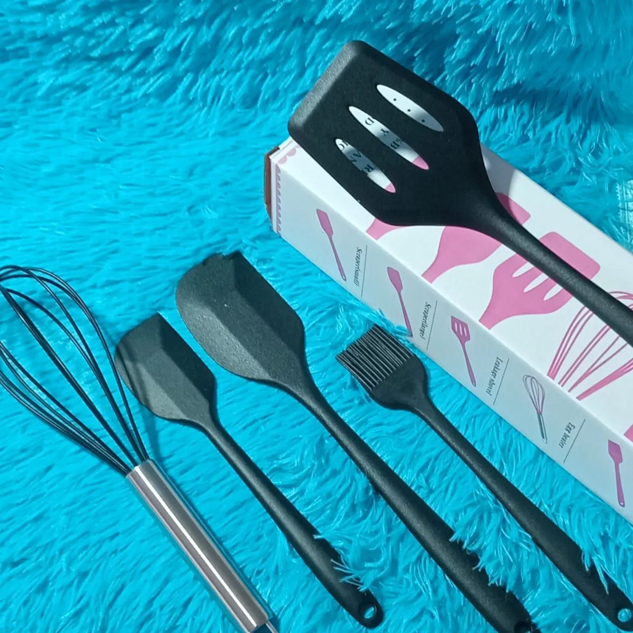 Kit de Utensílios de Cozinha em Silicone - 5 Peças - Foto 2
