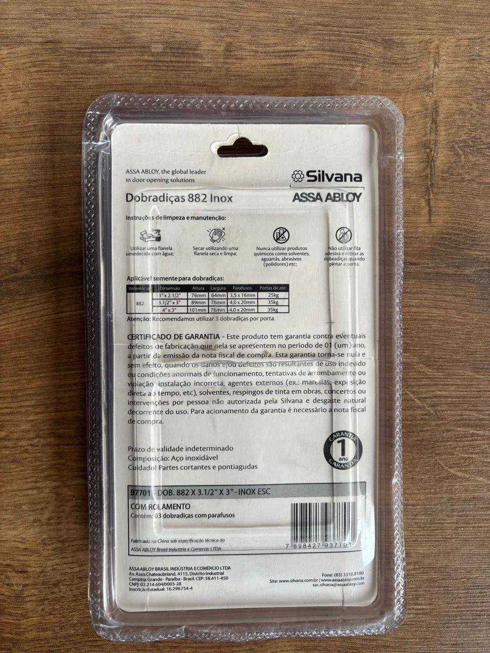 Dobradiça 882 com rolamento Silvana  - Foto 2