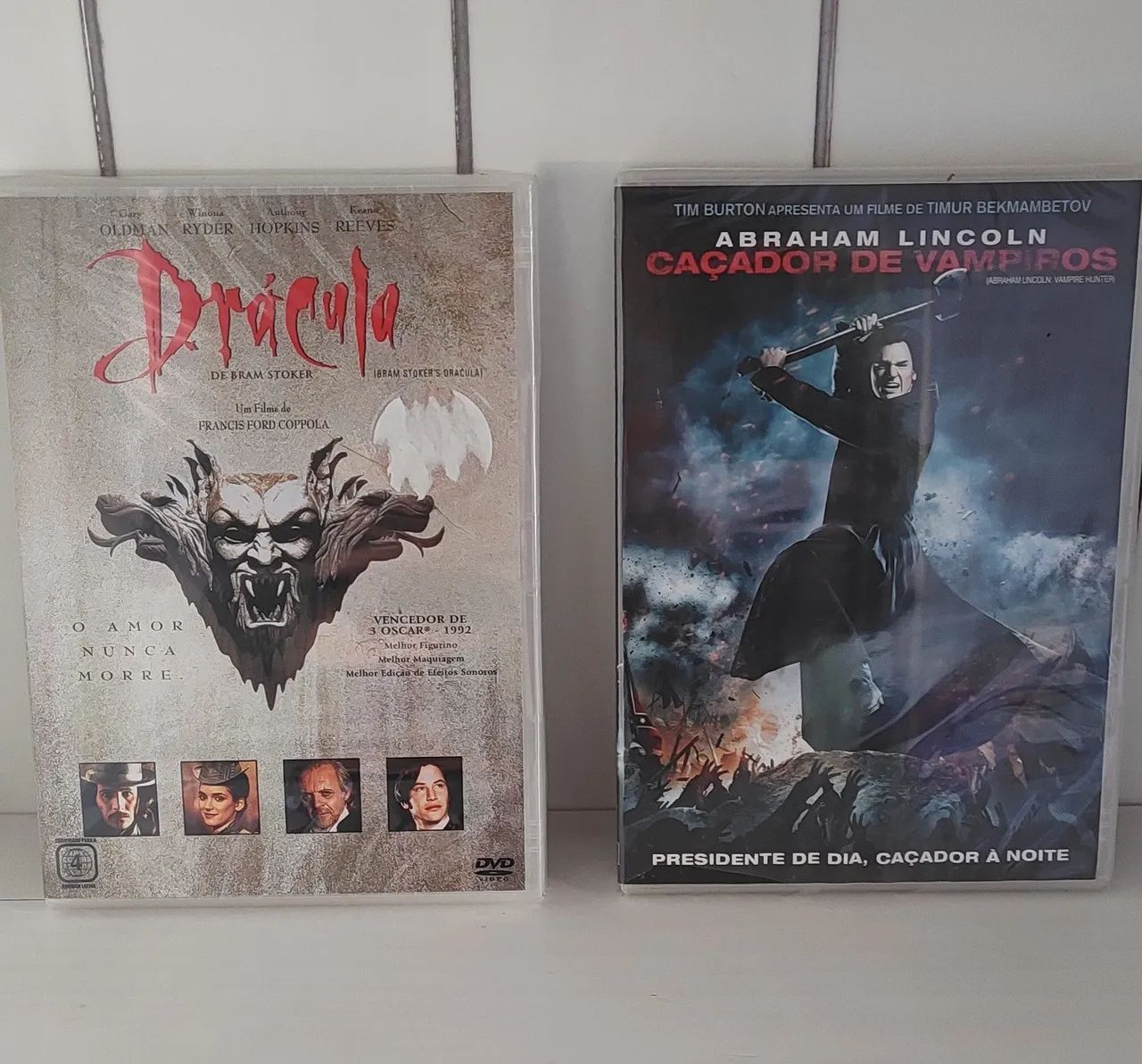 DVDs: Drácula de Bram Stoker e Abraham Lincoln, Caçador de Vampiros
