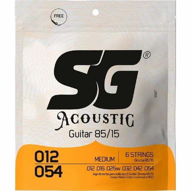 Encordoamento Para Violão Aço .012 Bronze SG