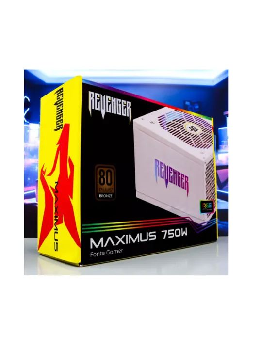 FONTE ATX 750W REVENGER MAXIMUS 80 PLUS BRONZE FO-MAX06RGB - Foto 4