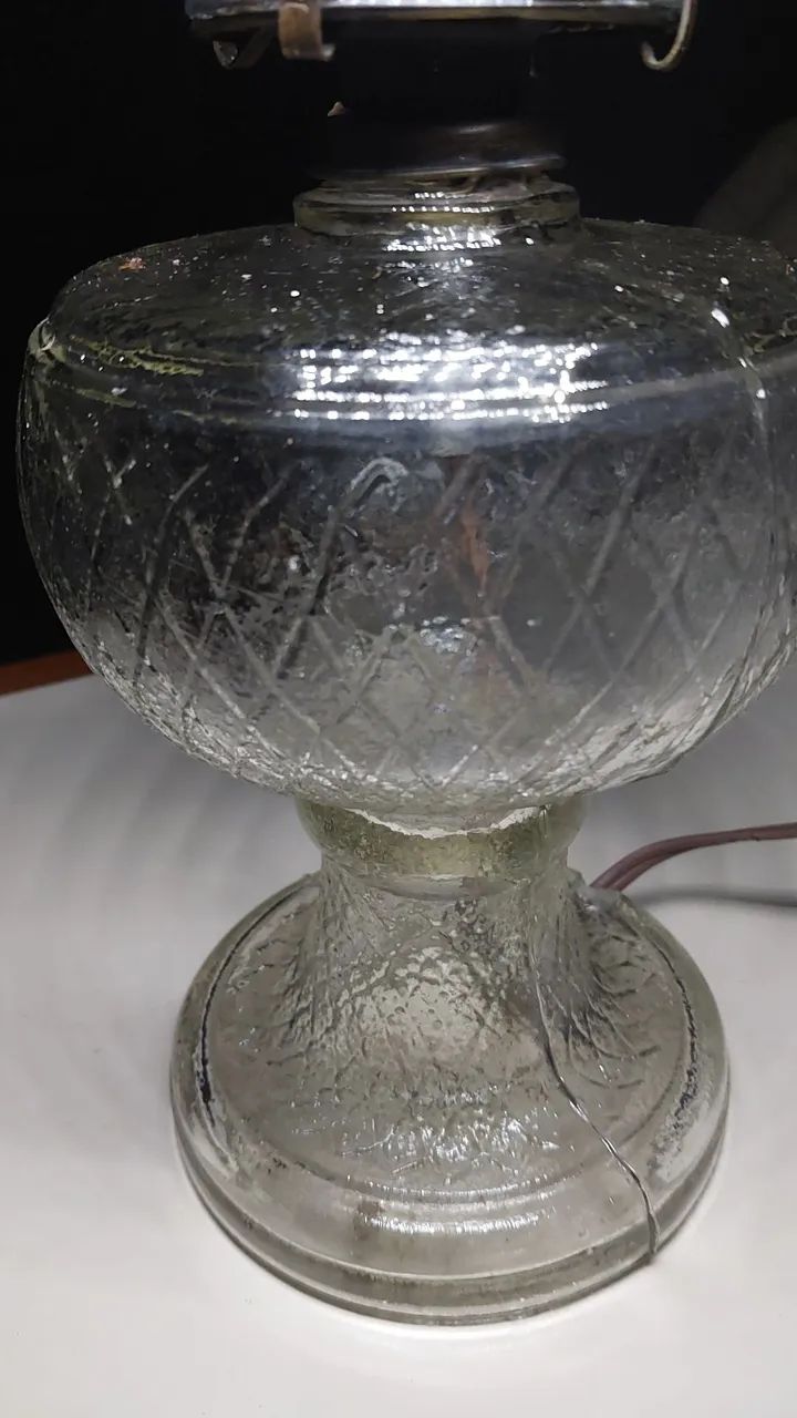 Antigo abajur lampião de vidro marca Macisa - Foto 2