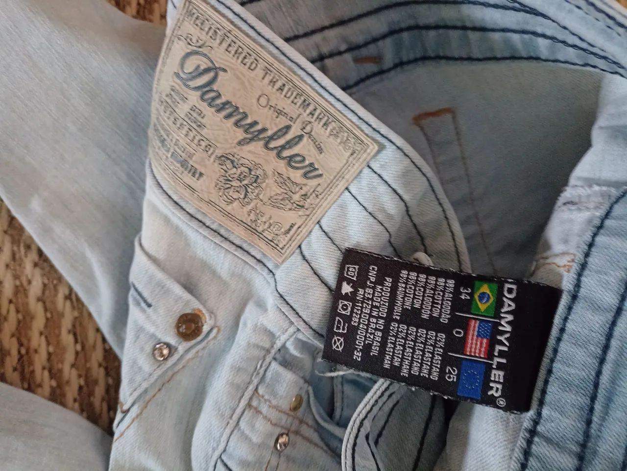 DAMYLLER - Calça Jeans Clara - Tamanho P - Foto 5
