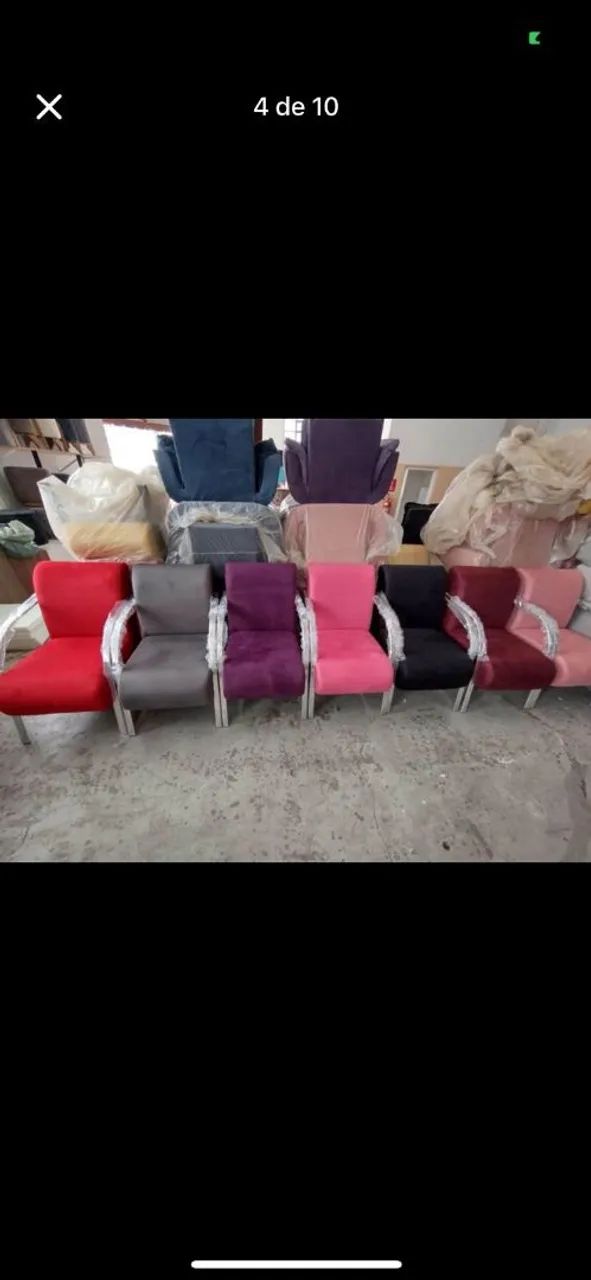 Poltronas Bellas braços alumínio modernas e confortáveis - Foto 4