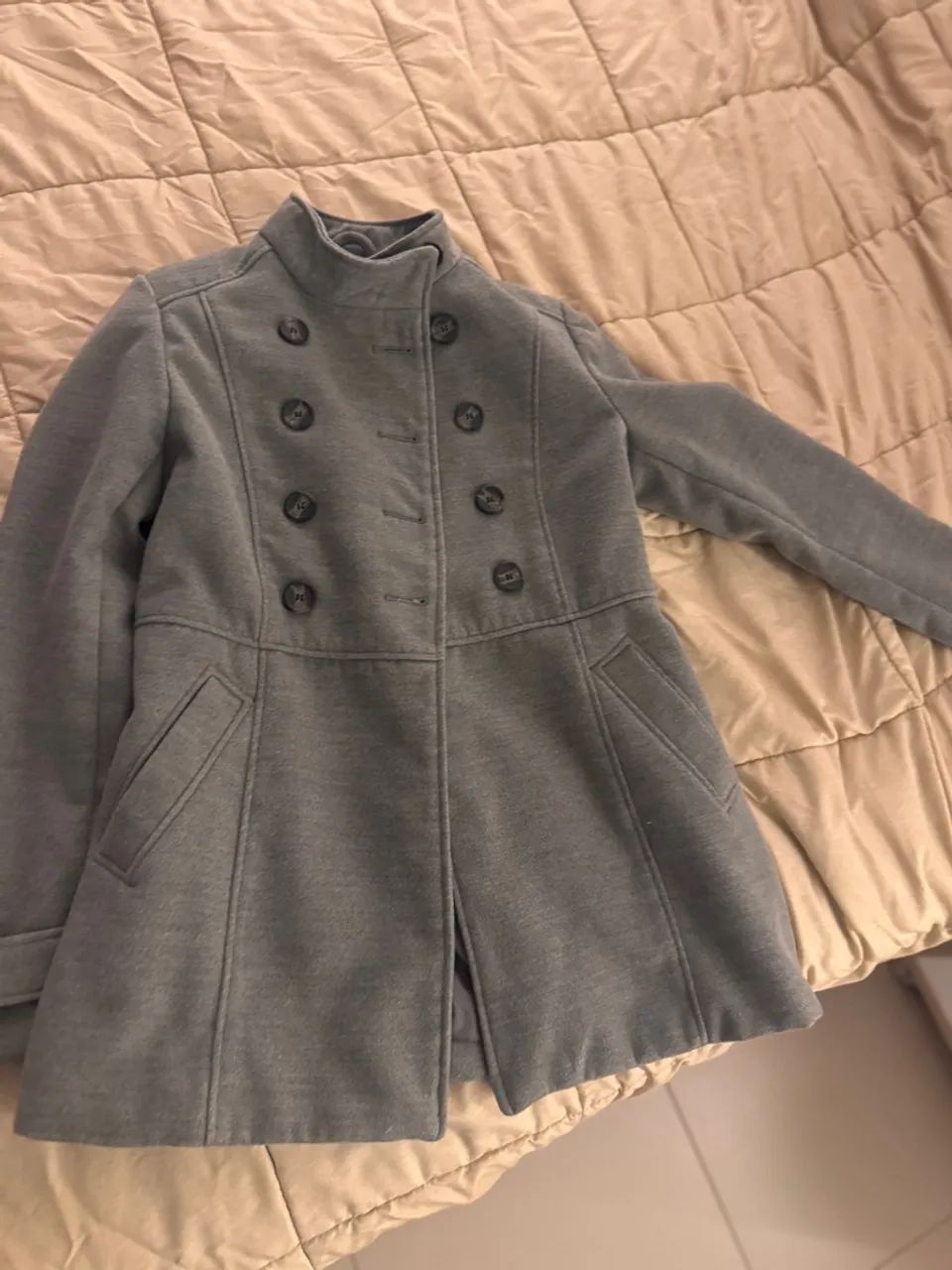 Casaco feminino cinza blaser 