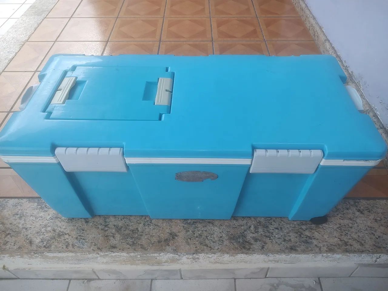 Cooler Térmico Azul Grande - Ideal para Camping e Lazer