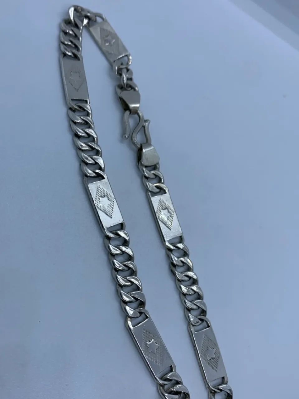 corrente de prata de lei 925 Colar com design exclusivo de estrelas - Foto 3