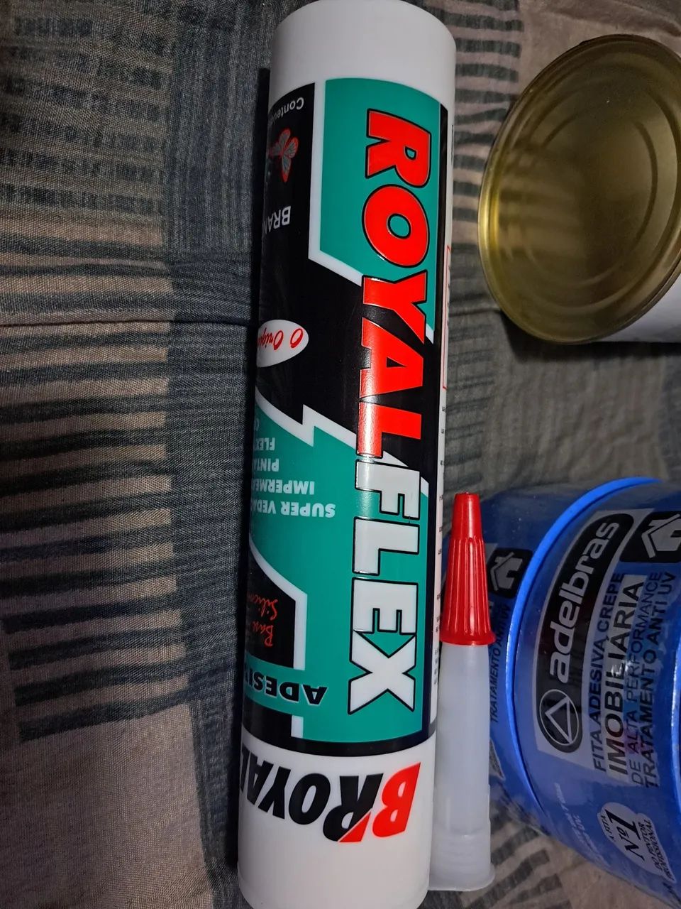 Água raz, fita crepe e PU branco pata vedação - Foto 3