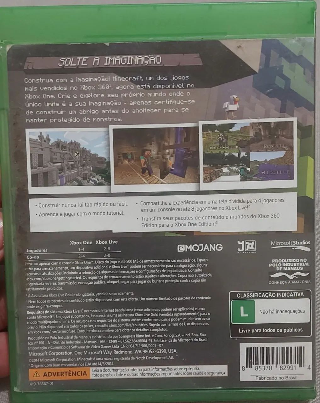 minecraft Xbox one midia física  - Foto 2