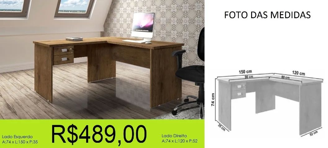 Escrivaninha de canto  - Foto 2