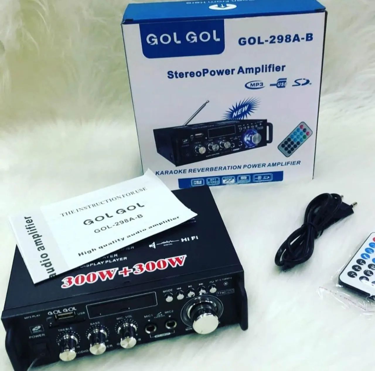 Amplificador de Áudio Bluetooth 600w 