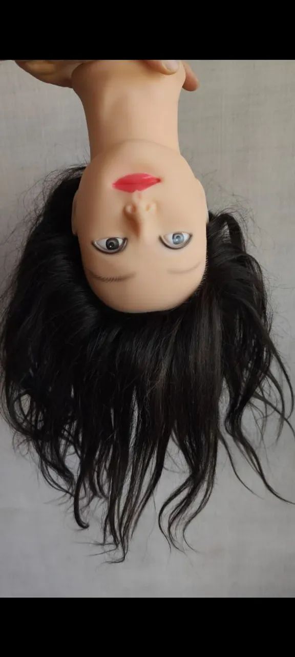 Promoção: Manequim de cabeleireiro / Cabeça de boneca / Cabelo humano  - Foto 3