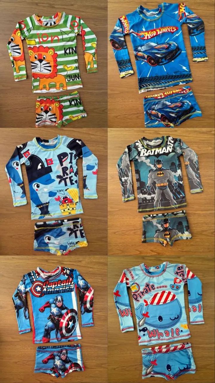 Conjunto moda praia UV infantil  - Foto 2