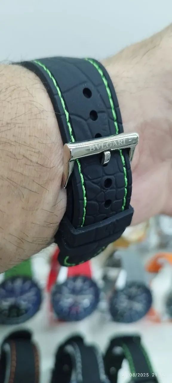 RELÓGIO MASCULINO BLVGARI OCTOGONAL  - Foto 4