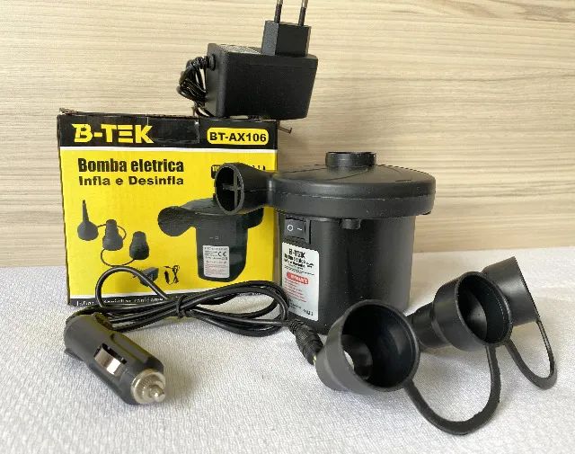 Bomba de Ar Elétrica 12V Infla e Desinfla para Boia, Colchão etc. Bivolt (BT-AX106) - Foto 3