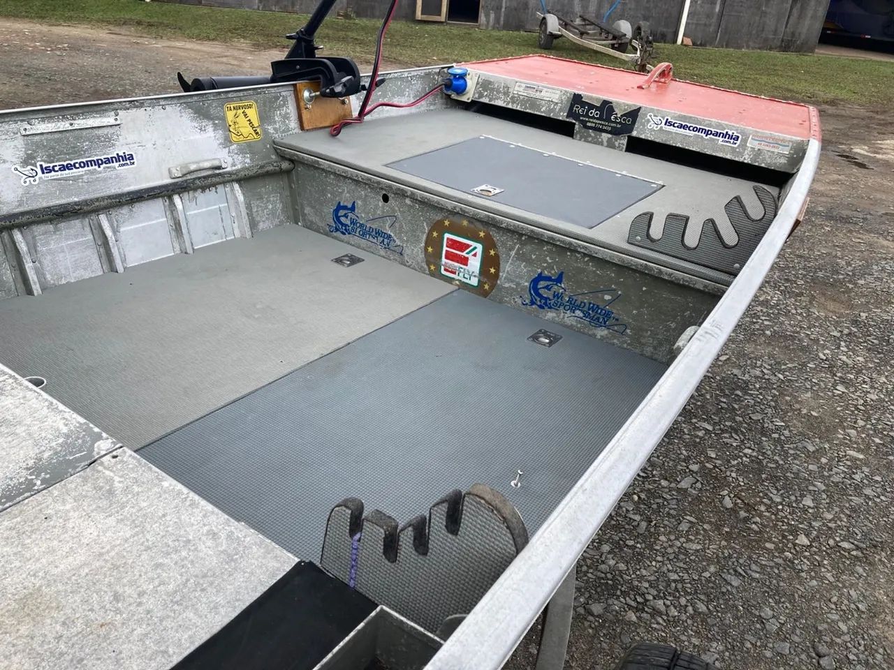 Barco de alumínio com motor - Ótimo estado! - Foto 10