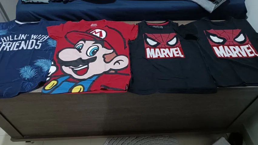 Lote Camisa Regata e Manga curta ( 8 unidades) 