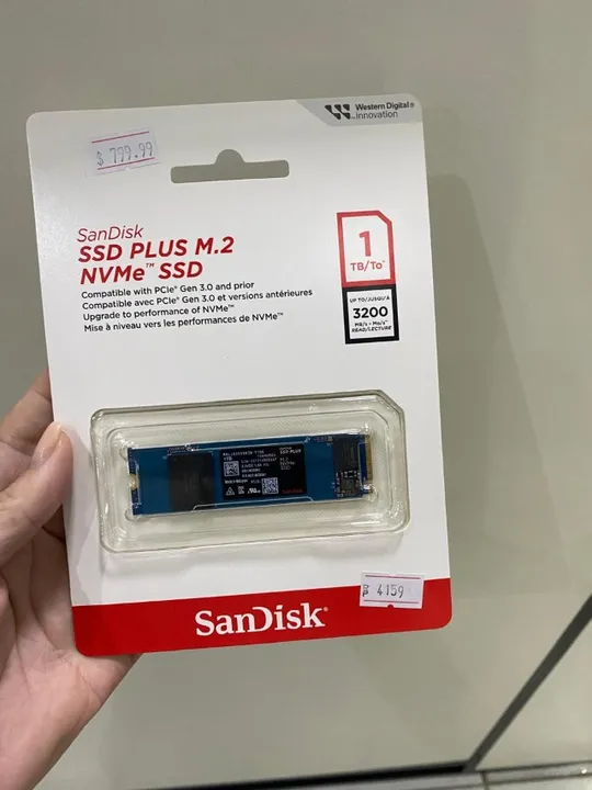 SSD M.2 1TB SanDisk Plus NVMe 2280 - Velocidade e Desempenho - Loja Coimbra Instalamos