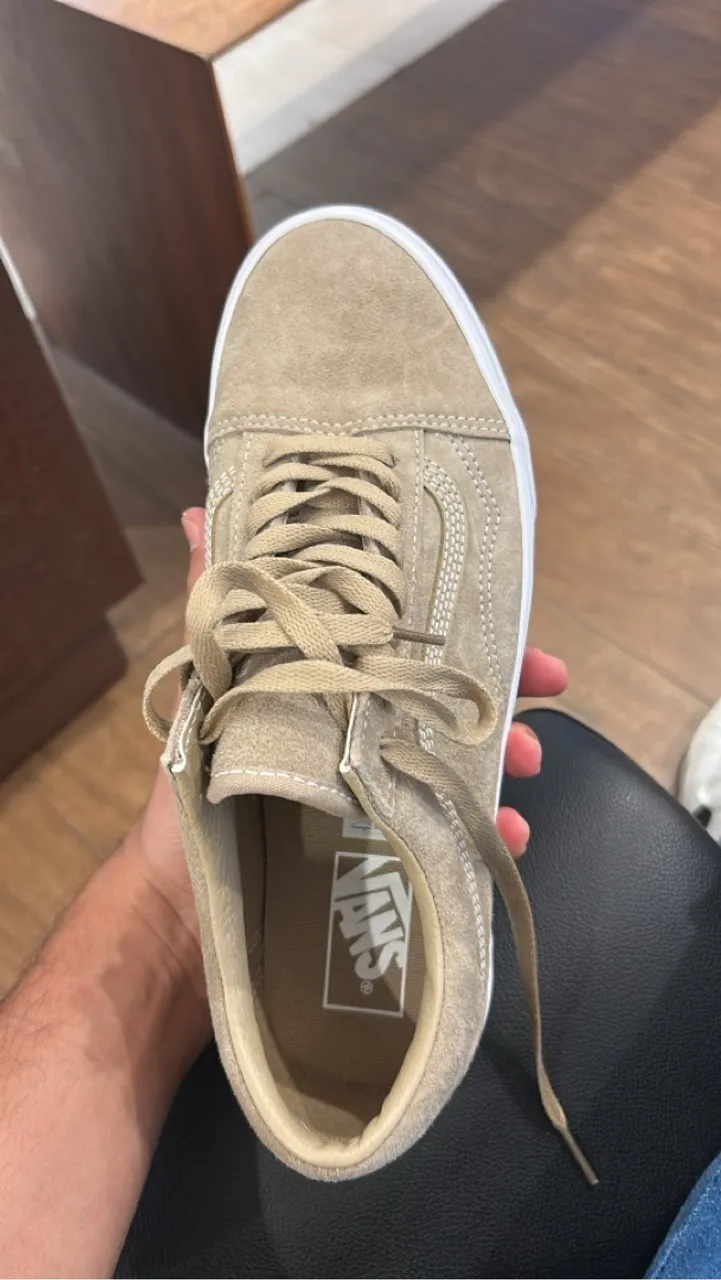 Tênis Vans Old Skool Bege - Original + 3 Meias