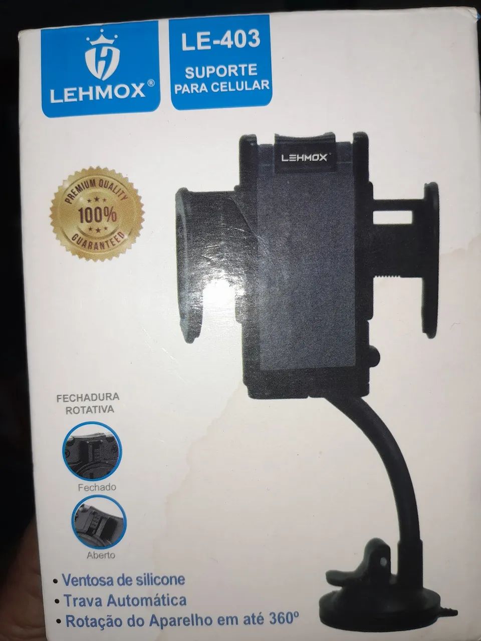 SUPORTE UNIVERSAL MARCA LEHMOX PARA CELULAR E GPS. 