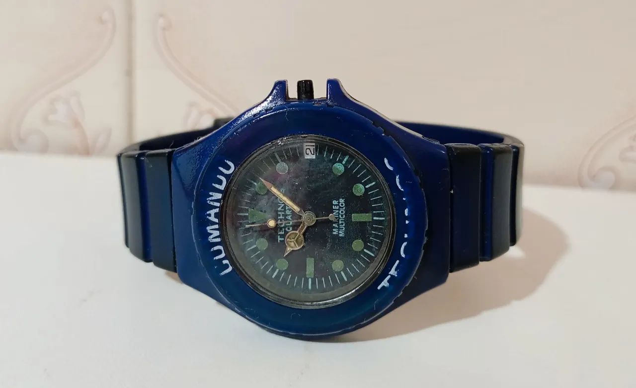 Relógio Masculino Comando Technos Azul (Polímero) Anos 80 - Usado