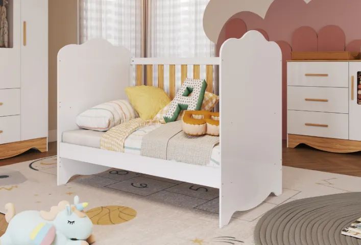 Berço Cama Americano Clara, 100% MDF - Foto 5