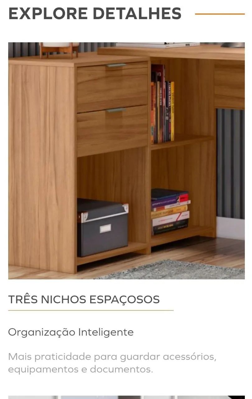 Mesa de canto escritório novo garantia entrego  - Foto 2