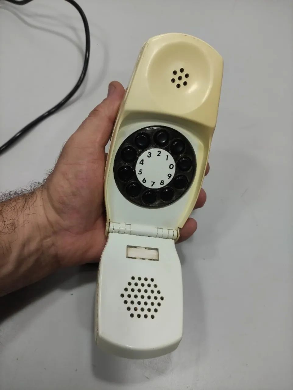 *LEIA*Telefone Mesa Disco Grillo Italy Antigo Original  St2 Branco (Usado) - Foto 3