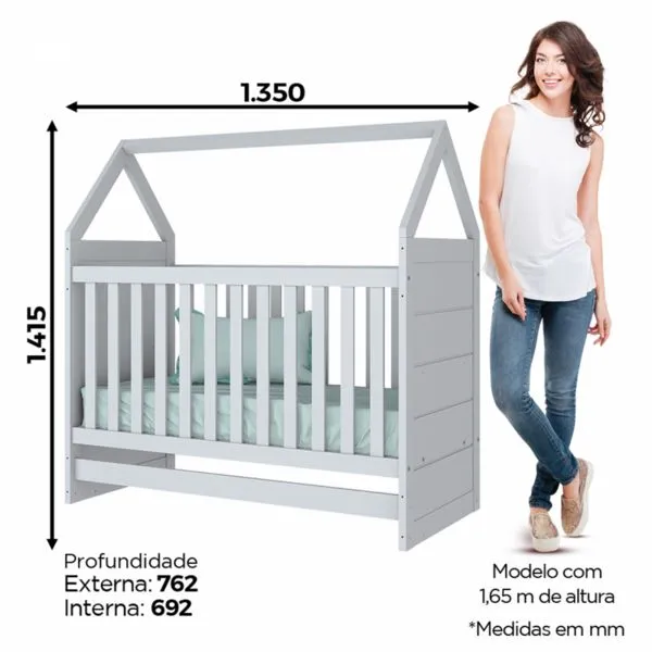 Berço Montessoriano 3 em 1 Casinha - Henn 