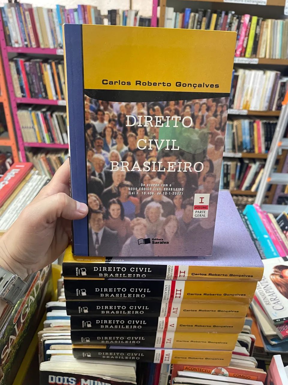 Coleção livro direito civil brasileiro 7 volumes Carlos Roberto Gonçalves 