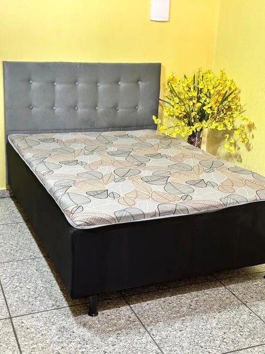 FRETE GRATIS! Cama Box Casal confortável + travesseiro brinde
