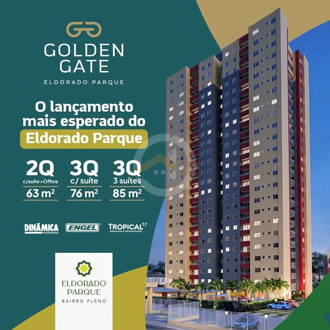 Apartamento 3 Suítes Eldorado Parque Golden Gate. (ACEITA PET)