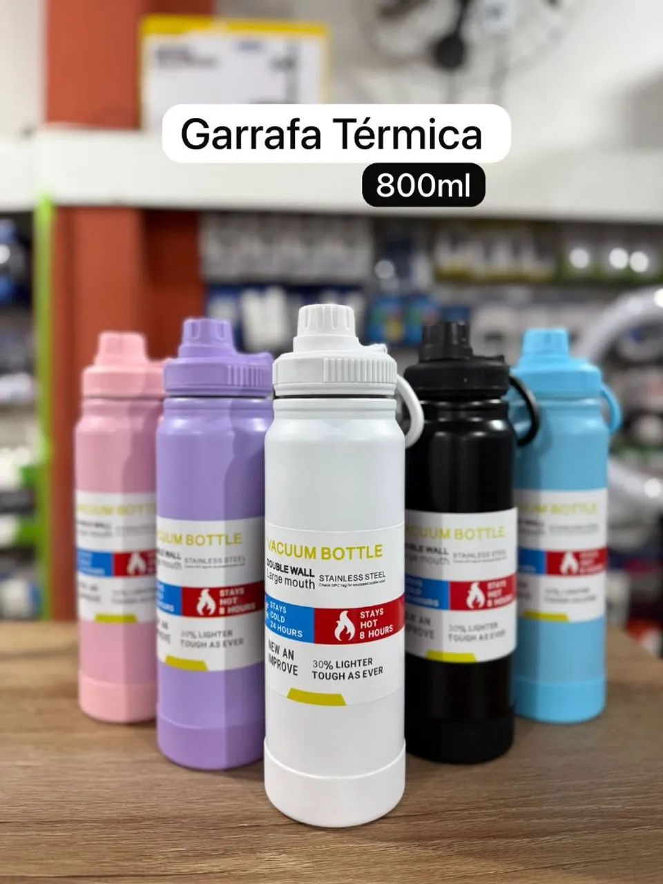 Garrafa Térmica 350ml, 600 ml, 800 ml - Foto 2