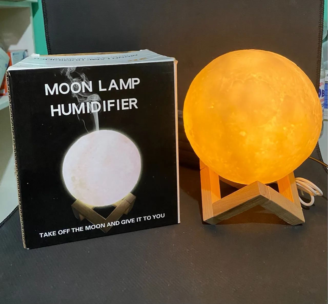 Umidificador e luminária lua